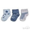 S506-B-NB-3: Blue 3 Pack Turnover Socks (NB-3 Months)